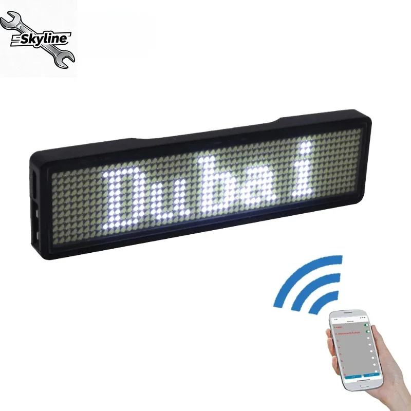 Rechargeable Multi-program Scrolling Message Board Multi-language LED Name Badge Digital  Badge  Name Tag LED Display