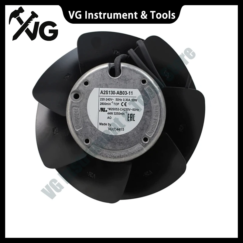 New Serve Cooling Fan A2S130-AB03-11 AC 220-240V 0.3A 50W 2800RPM φ138.2x56.9mm 2-Wire