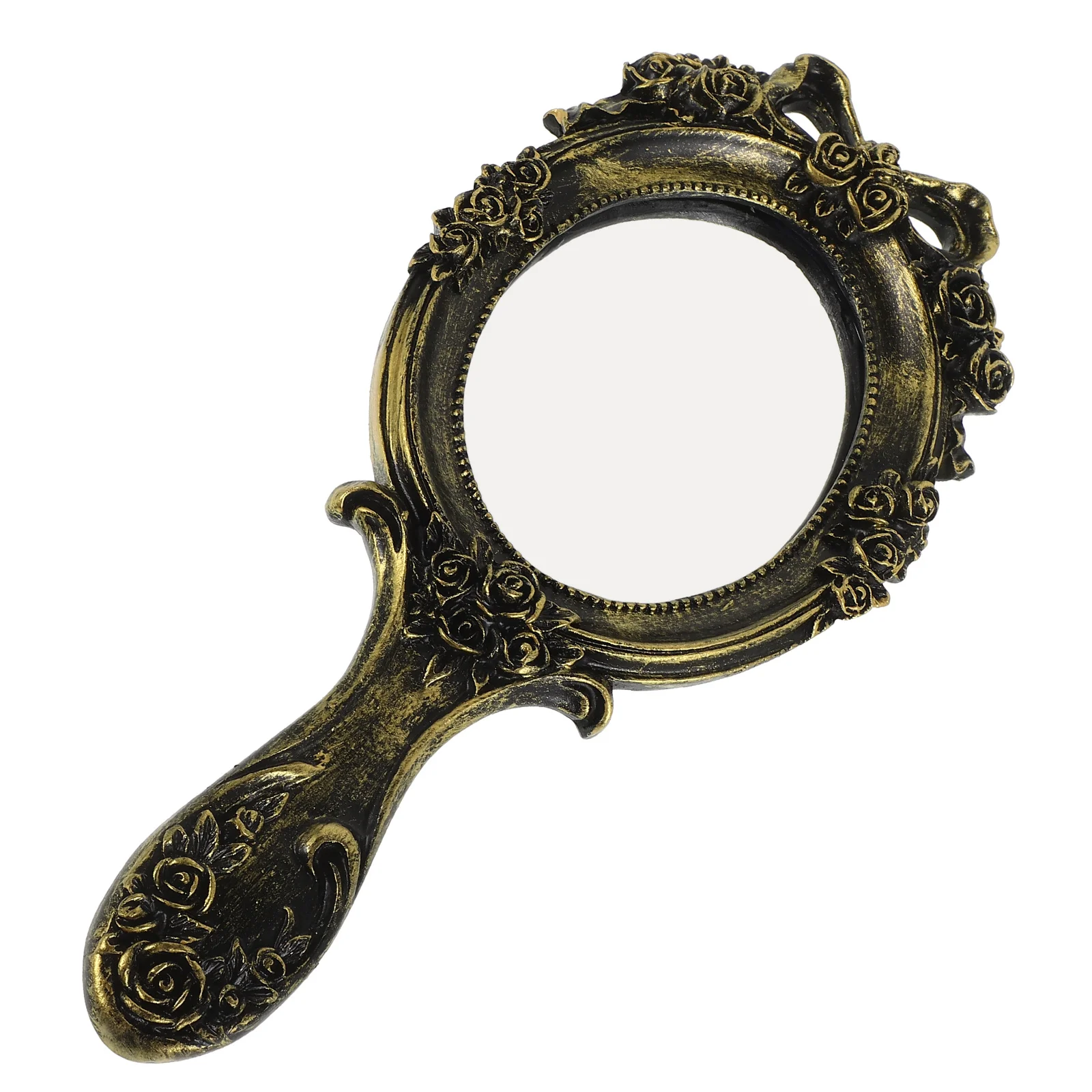 مرآة مكياج كلاسيكية محمولة باليد، تصميم صغير أنيق على شكل فراشة باروكية للنساء أثناء السفر #4