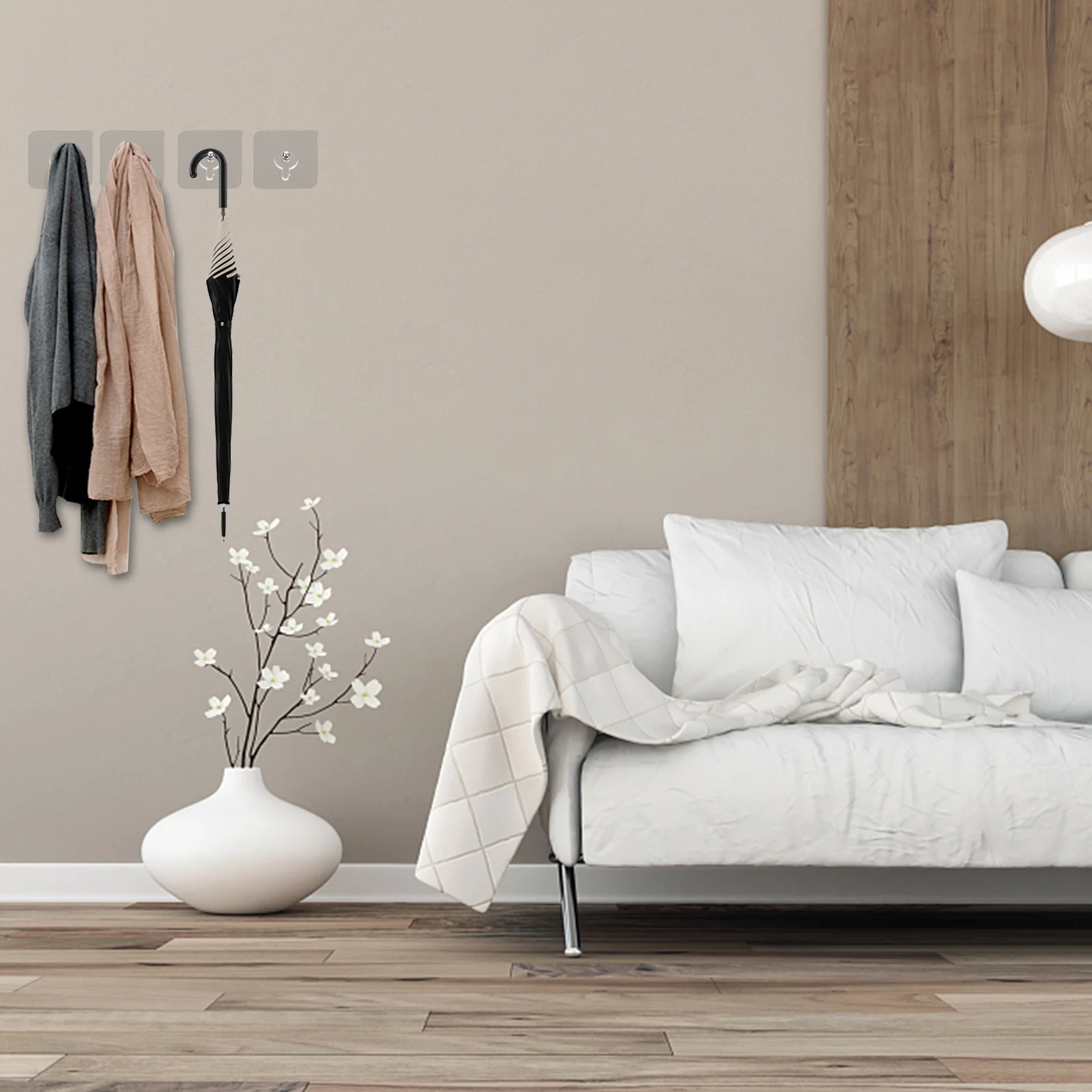 

12pcs Traceless Screw Stickers Invisible Wall No Drill Adhesive Hooks For Cement Sticker Lime Walls Hard Wood