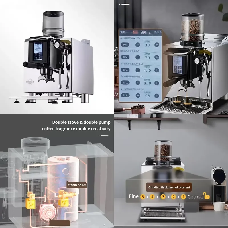 2024 Latest Professional Semi Automatic Coffee Machine 110V 220V Easy to Operate Commercial Espresso Maker for Home and