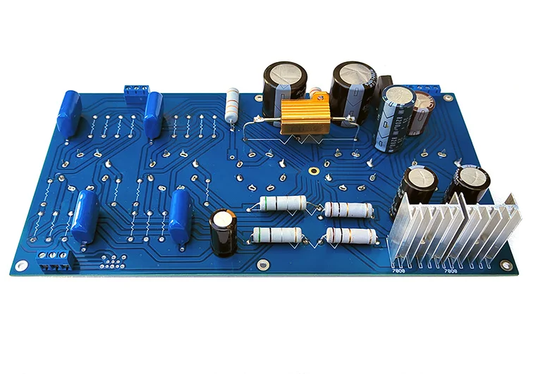 Płytka przedwzmacniacza lampowego DIY Hi-Fi 6N8P 6SN7, elektronika, prostowanie i stabilizacja napięcia.