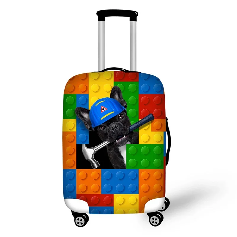 Color building blocks animal Elastic Luggage Protective Cover Zipper Suit For 18-30 inch Trunk Case Travel Suitcase Covers Bags