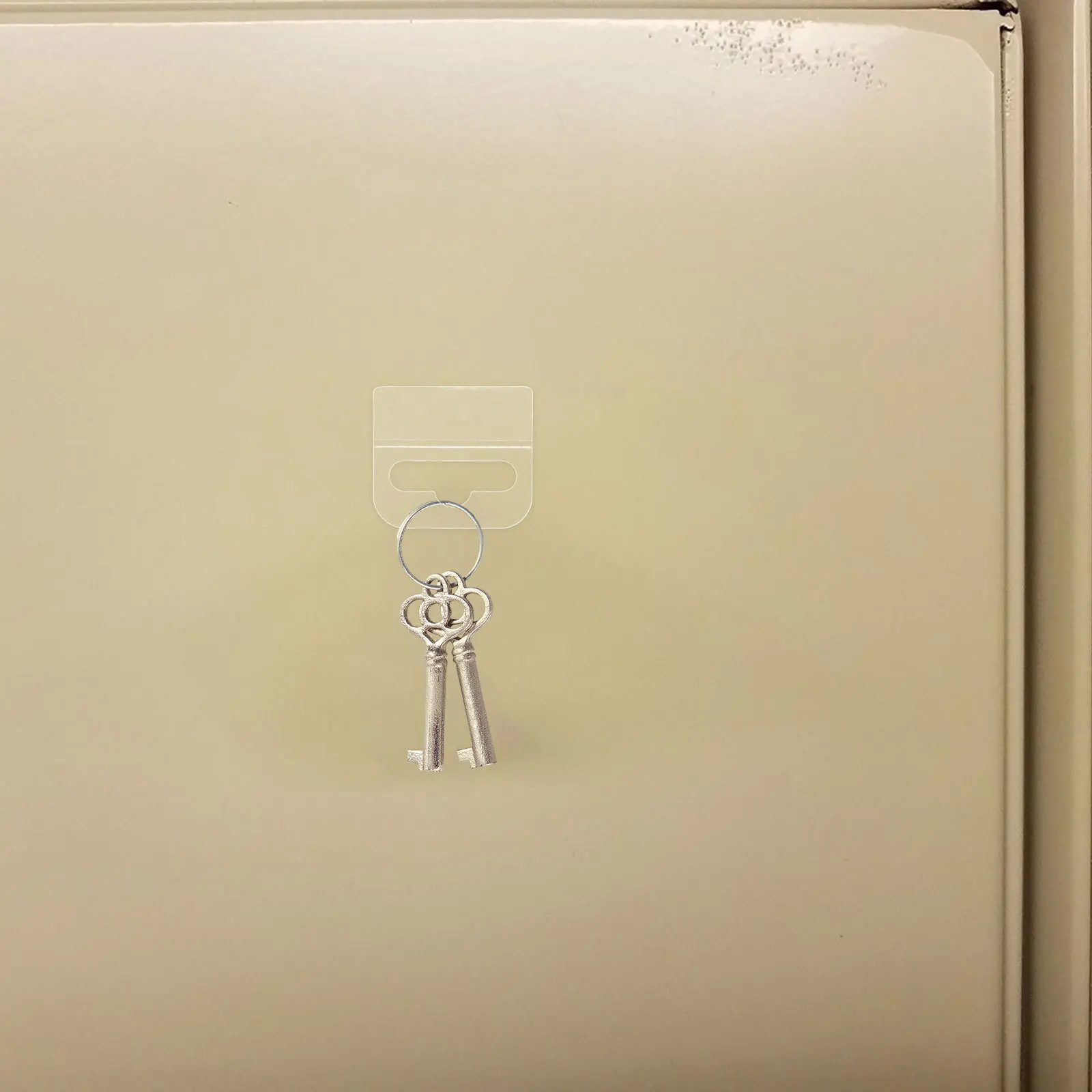 

100Pcs Slot Hole Sticky Hang Tabs Heavy Duty Clear Adhesive Display Tags for Hanging Decorations and Small Items