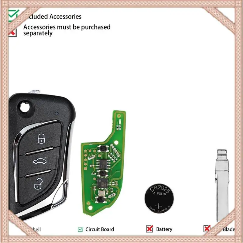 

For Xhorse XKLKS0EN Universal Wire Remote Key Fob 3 Button For Lexus Style For VVDI Key Tool