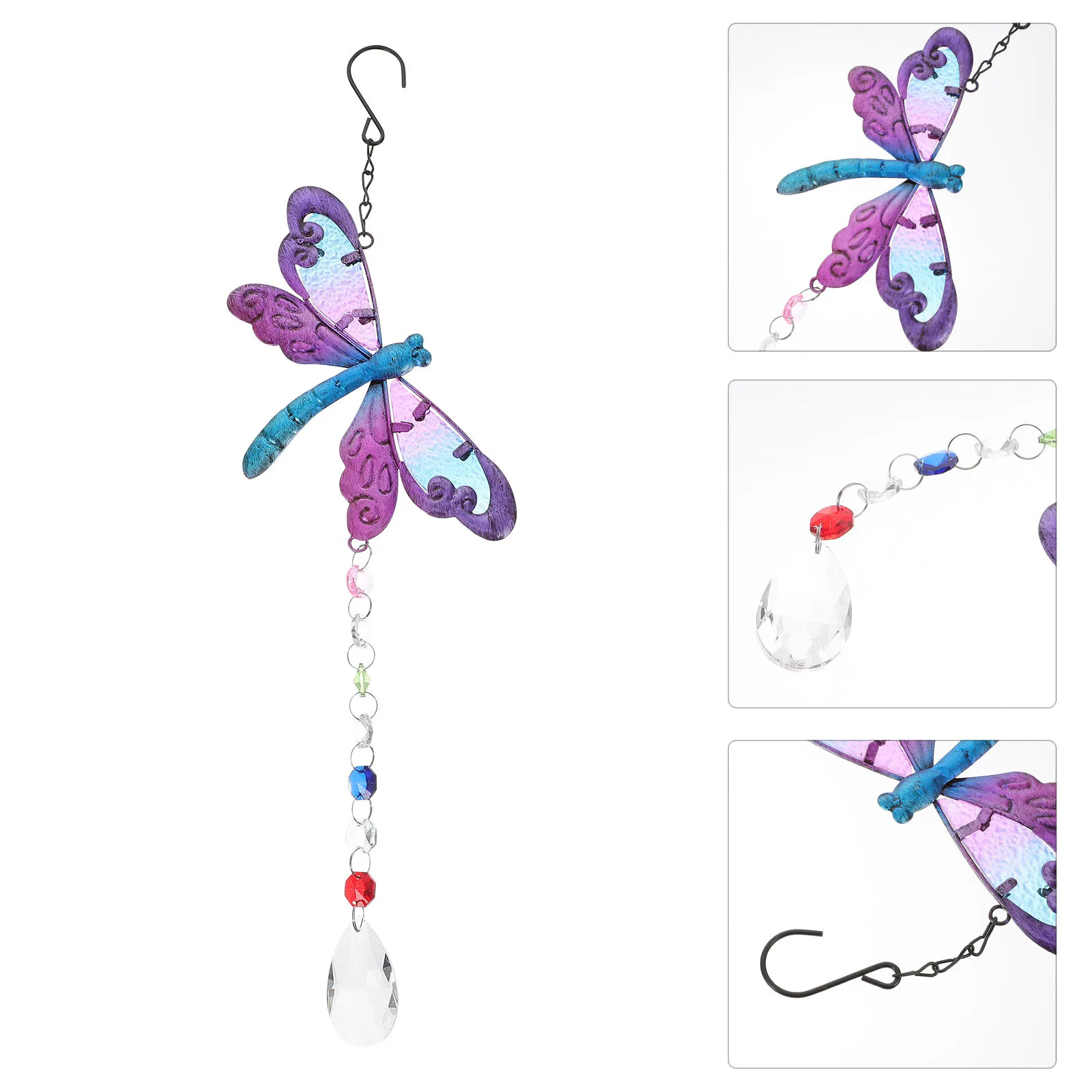 

Crystal Hummingbird Pendant Fashion Hanging Decoration Garden Balcony Living Room Office Gift Ornament Garden Crystal Pendant