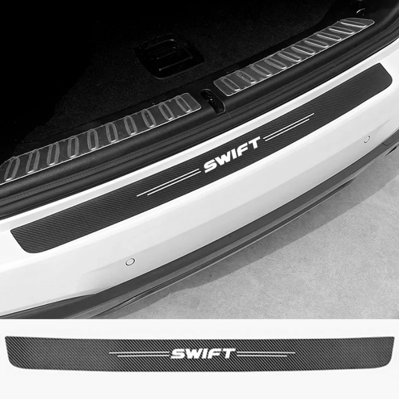 for Suzuki SWIFT Logo 2015 2016 2017 2018 2019 2020 2021 Car Trunk Tail Threshold Protection Anti-Scratches Stickers Tape Decals