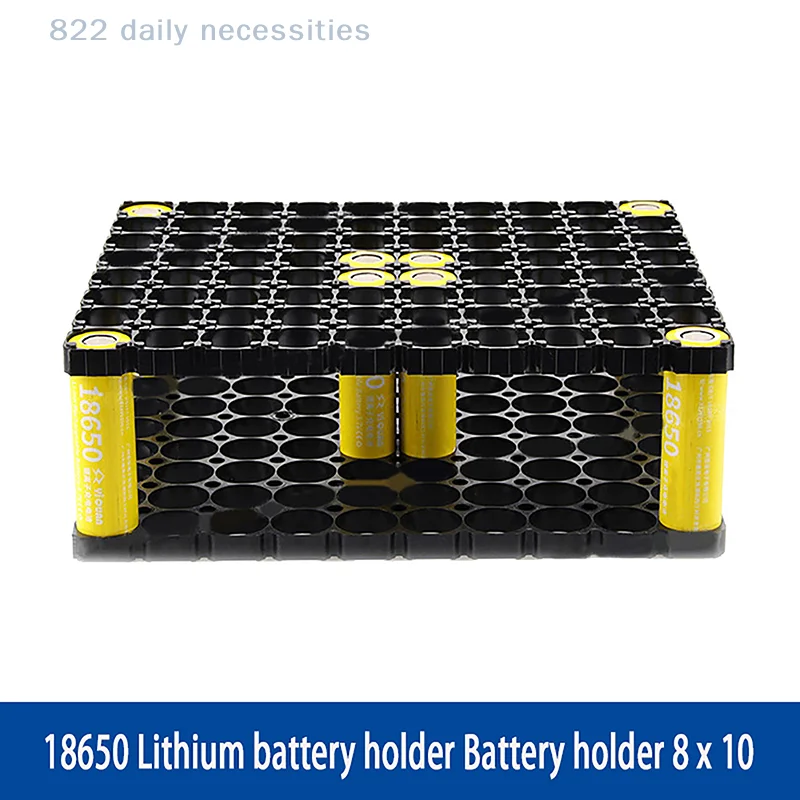 18650 8*10 Lithium Cell Battery Holder Case Holder Batteries Holder Bracket DIY Anti Vibration Plastic Cylindrical Battery Pack