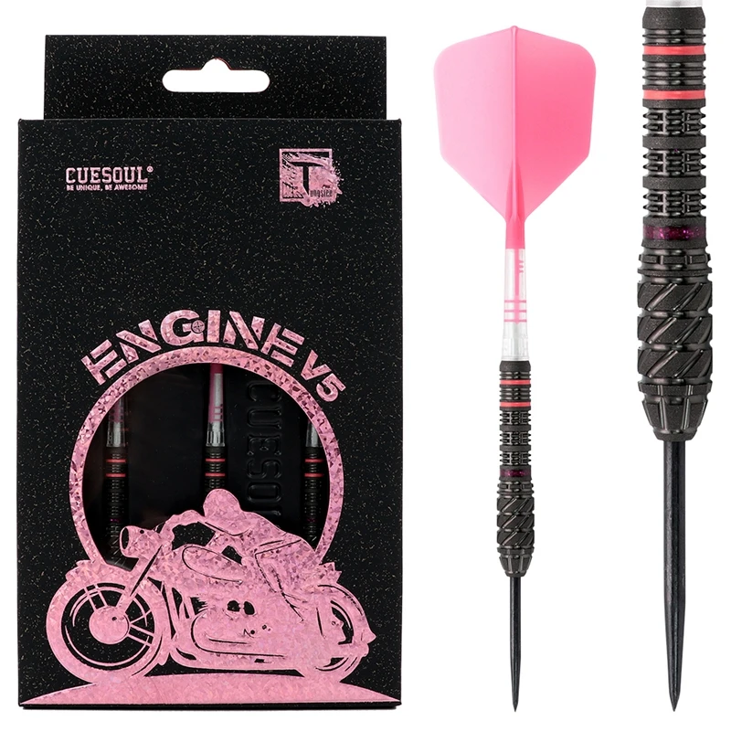 

CUESOUL ENGINE V5 23g Steel Tip 90% Tungsten Dart Set with Oil Paint Finished and Unifying ROST T19 CARBON Flight