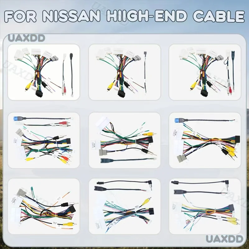 Current Car FOR 2019-2021 Sylphy Nissan 2022 Qashqai Maxima 2019-2021 X-Trail Teana Lead Flex Cord Cable 2 Din Wire Electric CD