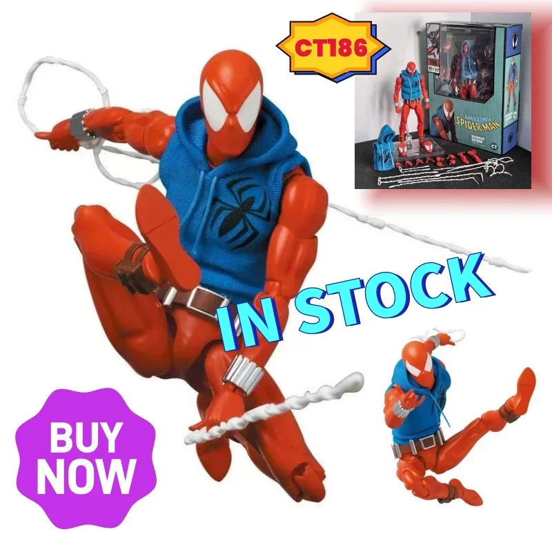 

2026 New Exclusive 186 Scarlet Spider Man Anime Figurine CT Toy Fashion Desktop Decor Surprise Boy Birthday Gift