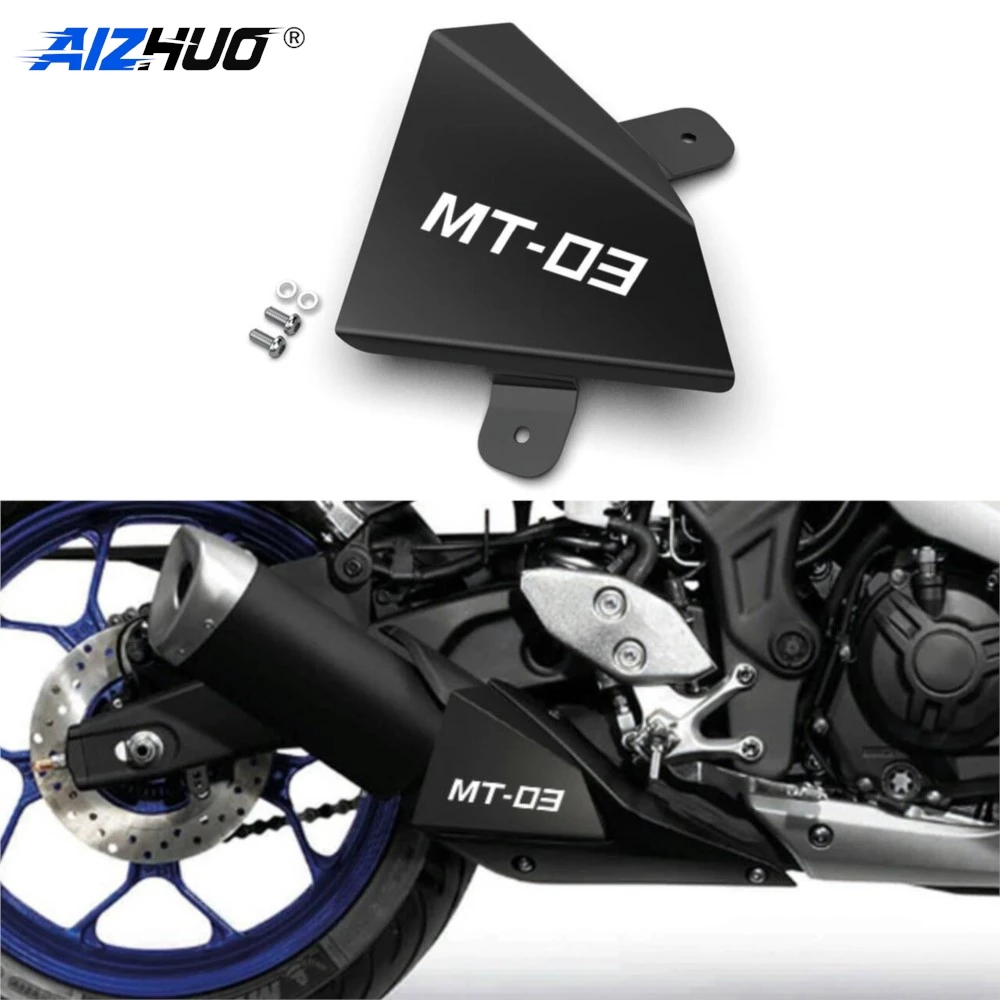 For Yamaha MT-03 MT-25 MT25 2016-2024 Motorcycle Accessories Exhaust Pipe Cover Mid-Section Protector For YZF R25 /R3 /R3 ABS