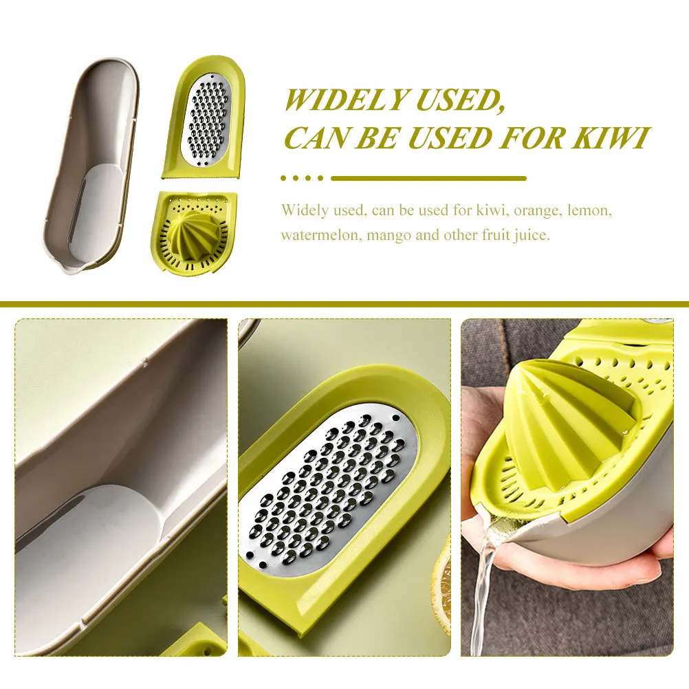 

1Set Multi-Function Manual Lemon Juicer Plastic Fruit Squeezer Cheese Vegetable Grater Kitchen Tool Convenience