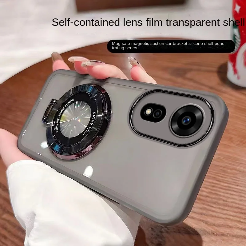 Luxury Clear holder Phone Case For Huawei Hi Nova 12 Se Funda Magnetic Magsafe Wireless Charging Shockproof Cellphone Cover