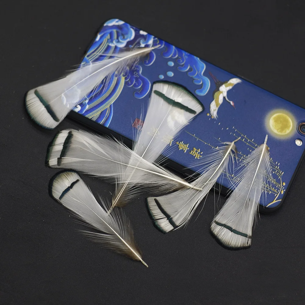 

Оптовая продажа, 100 шт., перо павлина, медь, курица, зеленый кусок, жемчужное гнездо, нож Ling, украшение для одежды