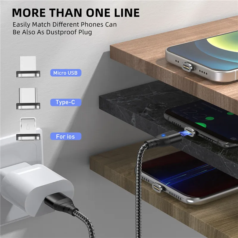 3A Magnetic Cable Type C Super Fast Charging Micro USB Cable USB C Magnet Charger For iPhone 15 14 Huawei Xiaomi Phone Wire Cord image 6