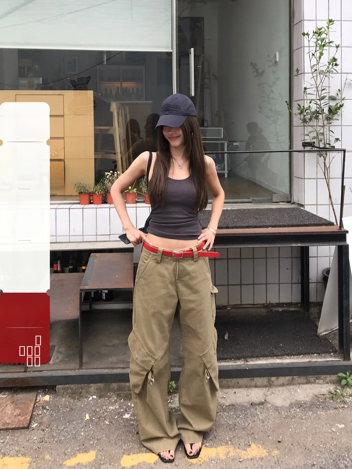 Design Series Premium Fabric Dental Retainer Large Dog Casual Pants High Waist Workwear Sle Long Trousers Summer Collection