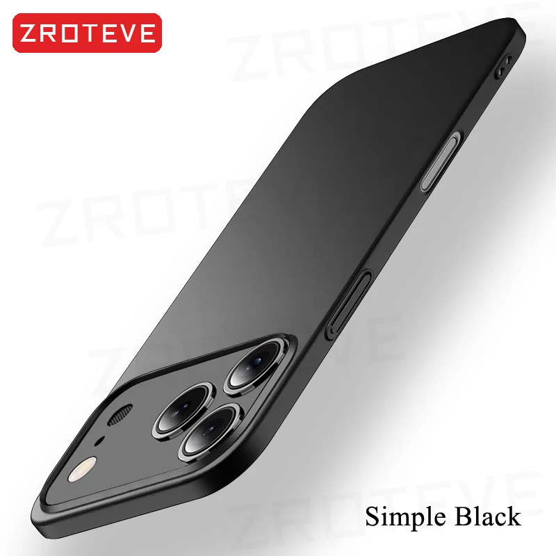 Für iPhone17 Pro Max ZROTEVE Schlanke Matte Harte PC-Hülle Für iPhone 17 Air 17e 16 16e 15 14 12 13 iPhone16 Plus iPhone13 Handyhülle