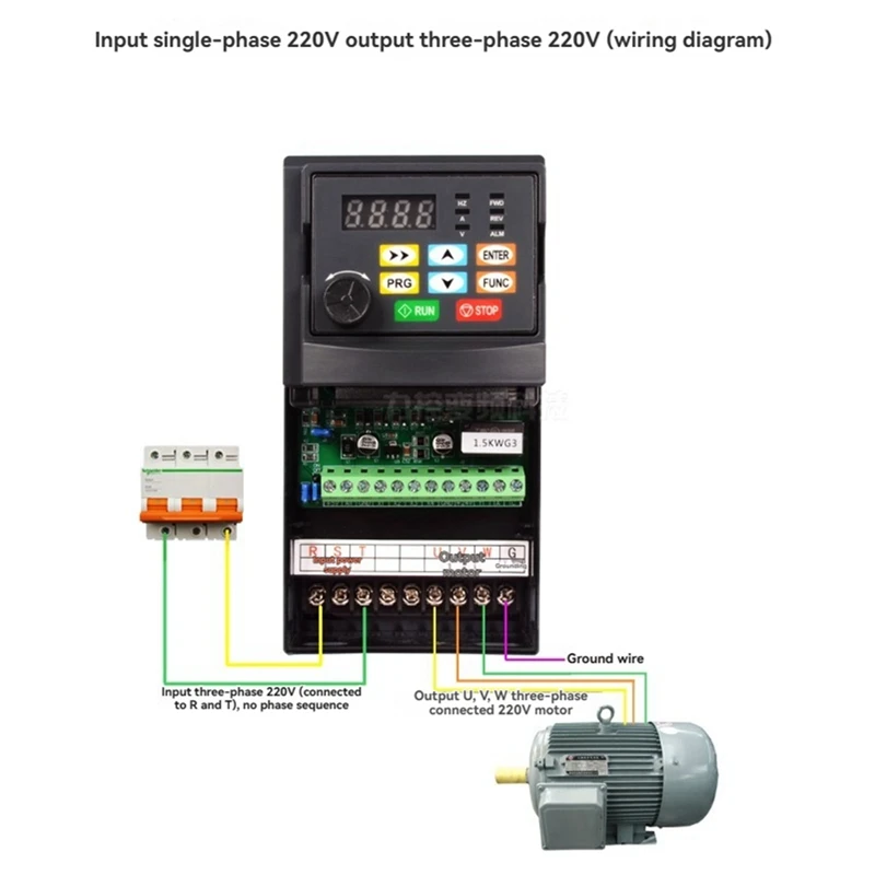320-1,5 кВт-220 В преобразователь привода с переменной частотой, 1 фаза, 3 фазы, инвертор, регулятор скорости векторного двигателя