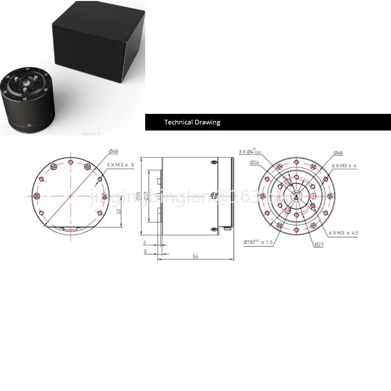 Factory direct AK45-36 KV80 24V lightweight modular robot joint actuator motor, suitable for humanoid robots