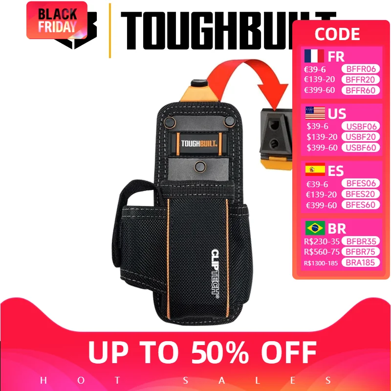 TOUGHBUILT TB-CT-30X Knife Pouch with 3 Pockets Organizer for Utility Knife Toughbuilt Tool Bag Accessories