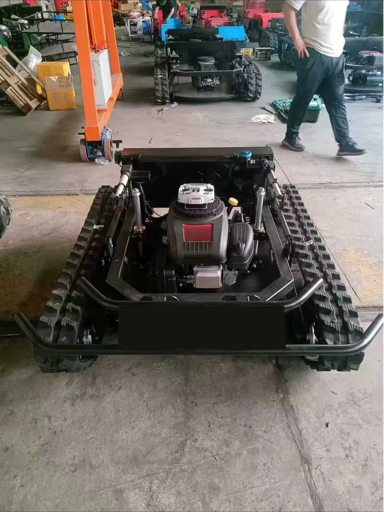 Wireless Remote Control Industrial Robot Lawn Mower Powered Self Propelled Grass Cutting Machine 12kw Power for Farm