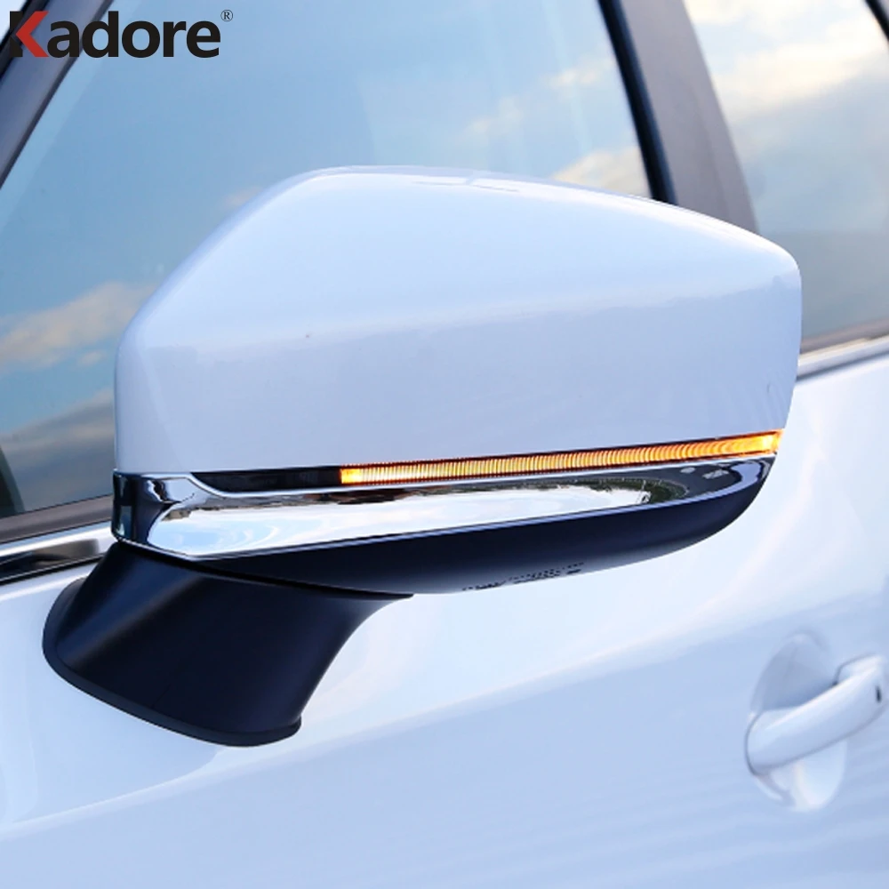 For Mazda CX-5 KF 2017-2024 & CX-8 CX-9 2017-2025 Rearview Mirror Strip Cover Trim Decorate Frame Moulding Car Accessories