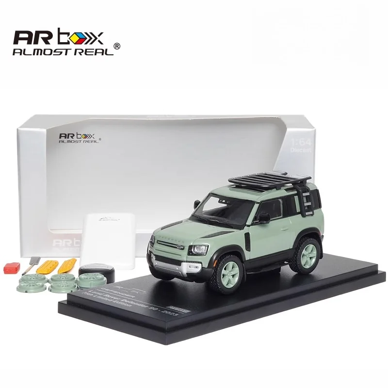 1:64 Land Rover Defender 90, 110 alloy model 75th anniversary edition 2023 alloy compression miniature model, adult decoration,