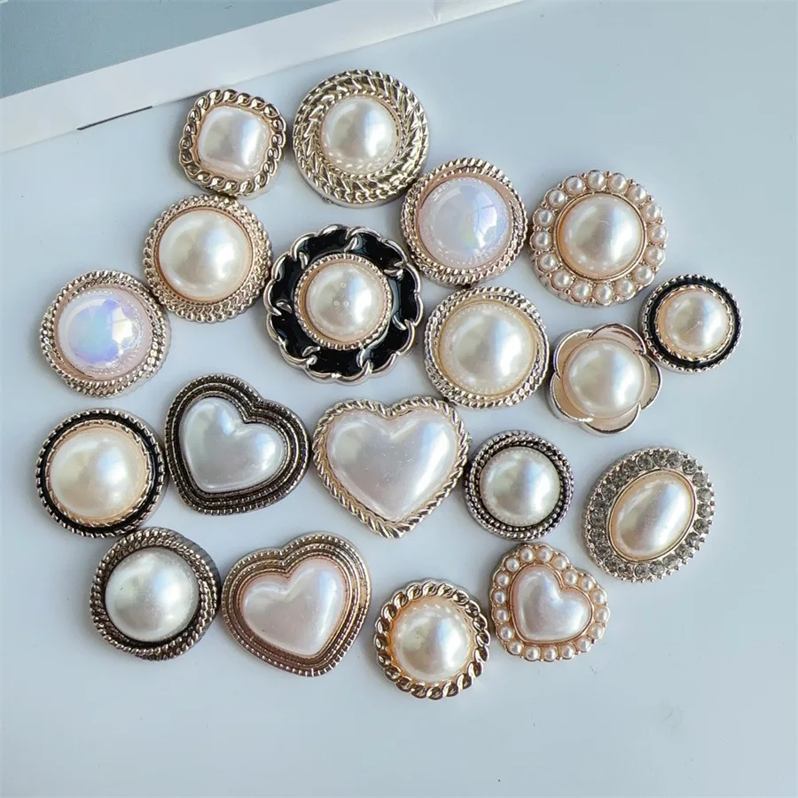 

100 piece set Baroque love pearl square pearl hair accessories hole shoes bag hairpin hat material wholesale