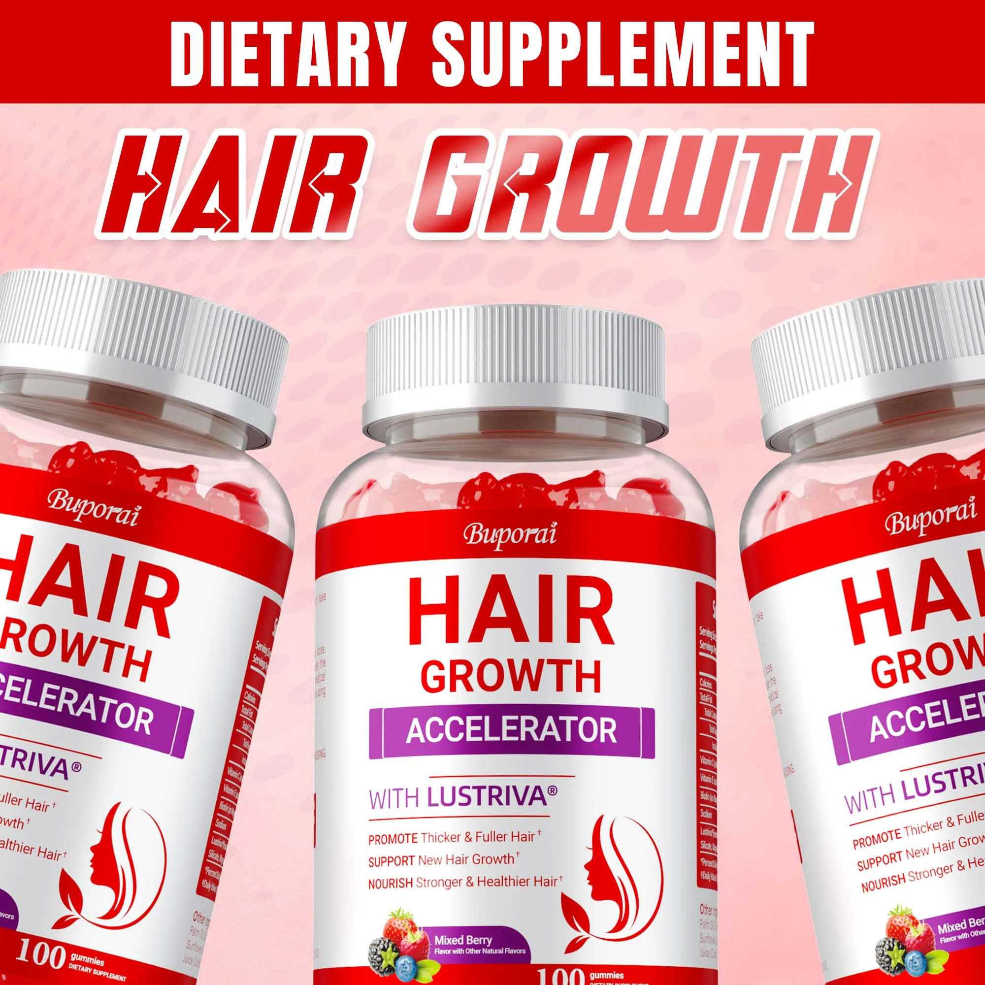 

Hair Growth Accelerator - Hair Growth Vitamins, Improves Hair Health,Strength, Thickness and Growth, Promote Collagen Production