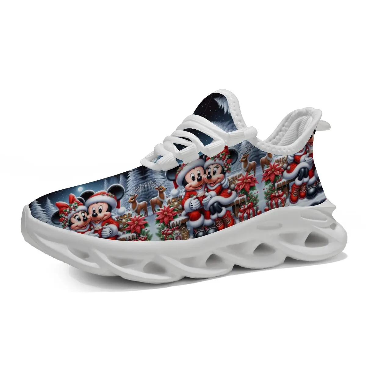 أحذية ديزني للأطفال ميكي وميني هدايا عيد الميلاد الرنة البونسيتة أحذية رياضية كاجوال للأطفال الصغار أحذية رياضية للأطفال #1
