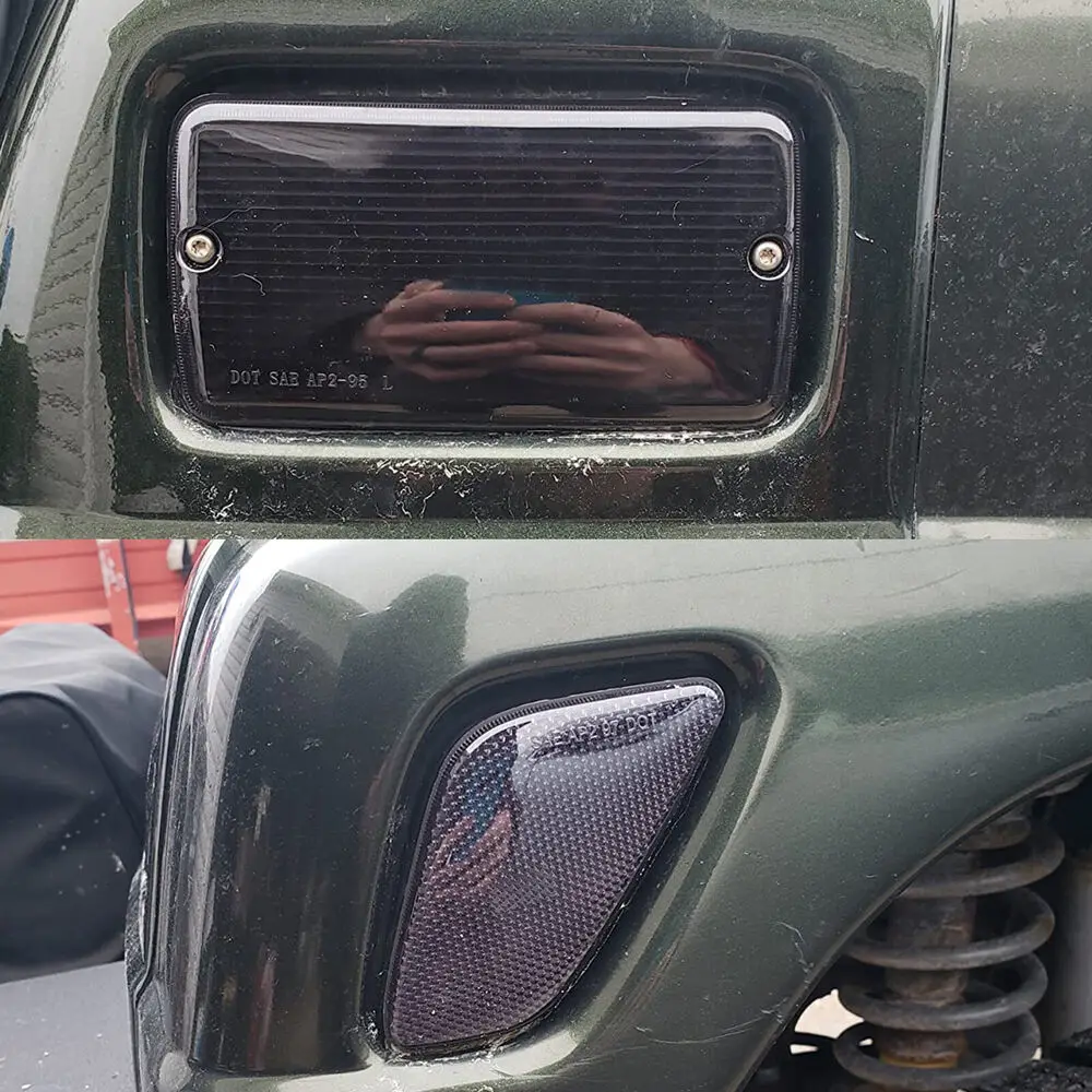 4PCS  Smoke Bumper Signal Fender Side Marker Lights For 1997-2006 Jeep Wrangler TJ