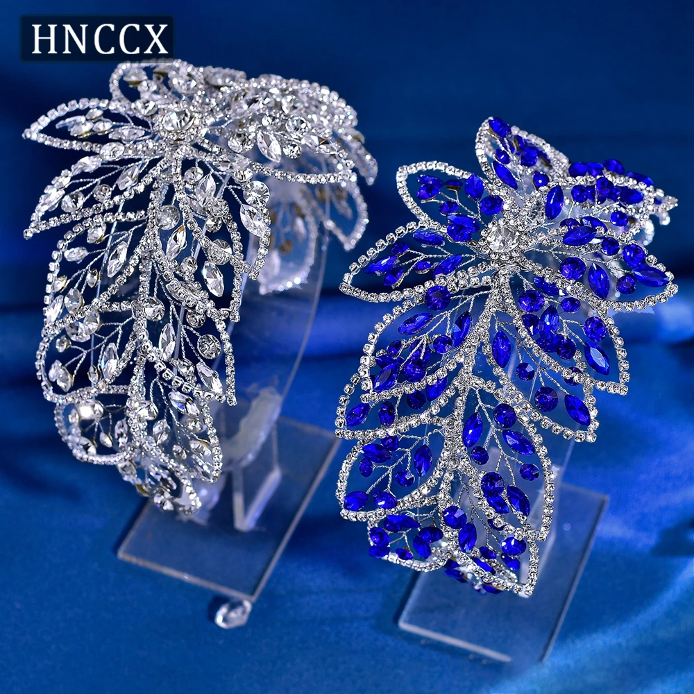 HNCCX Trendy Rhinestone Wedding Headpiece Luxury Bridal Headband Handmade Party Prom Hair Accessories Jewelry for Women CP803