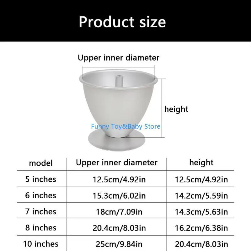 Molde bolo boneca liga alumínio, ferramenta cozimento formato saia para fácil liberação e até distribuição