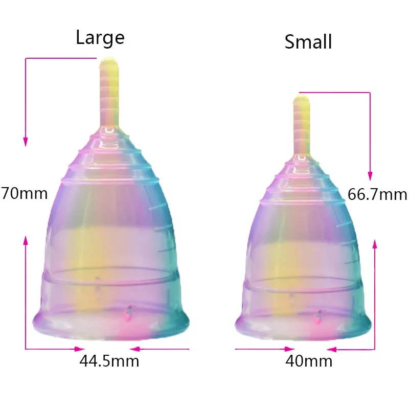 1Pcs Women Menstrual Cup Period Cup Medical Grade Silicone Feminine Hygiene Menstrual Silicone Medica Reusable Menstrual Cup