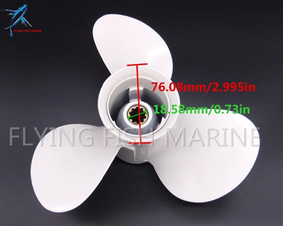9 7/8x12 -F المروحة سبائك الألومنيوم لياماها 20hp 25hp 30hp محرك خارجي 664-45954-00-EL