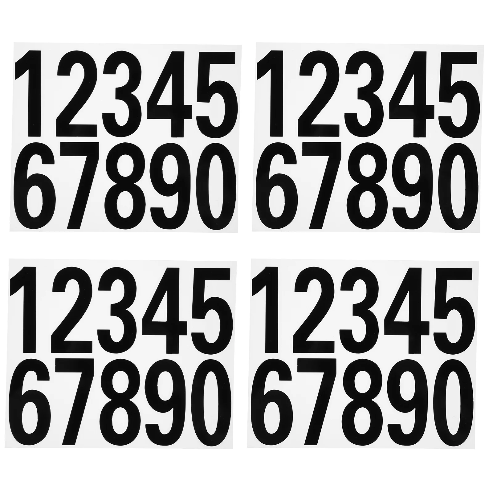 

Vinyl Number Stickers Digital Bumper for Cars Reflective Numbers Door Mailbox Decal Black