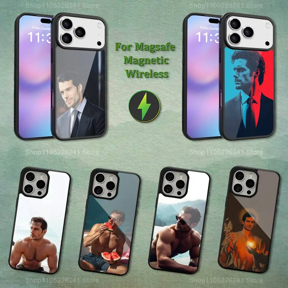 

Cool H-Henry C-Cavill Actor For iPhone 12,14,11,15,13,16,17,For Magsafe,Plus,Mini, Pro,Max,Magnetic Wireless Charging Case