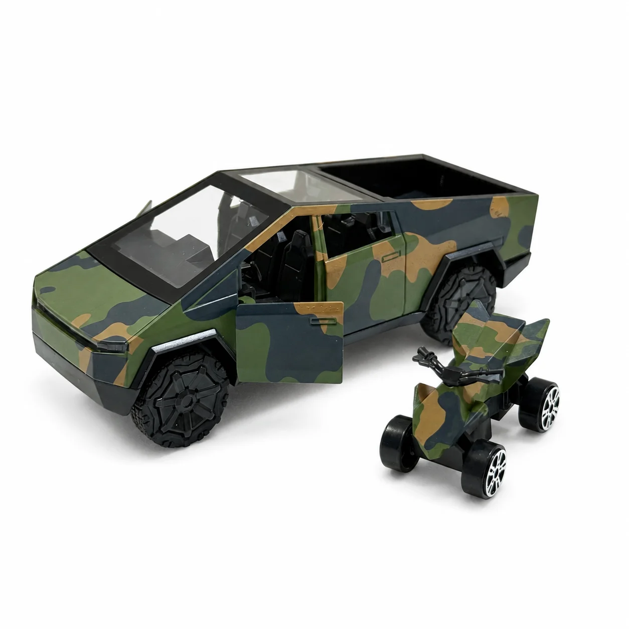 (Corrugated Box) Sharp-body Futuristic Pickup Style Toy Car, Powerful Spring, Metal Casting,the Best Gift.