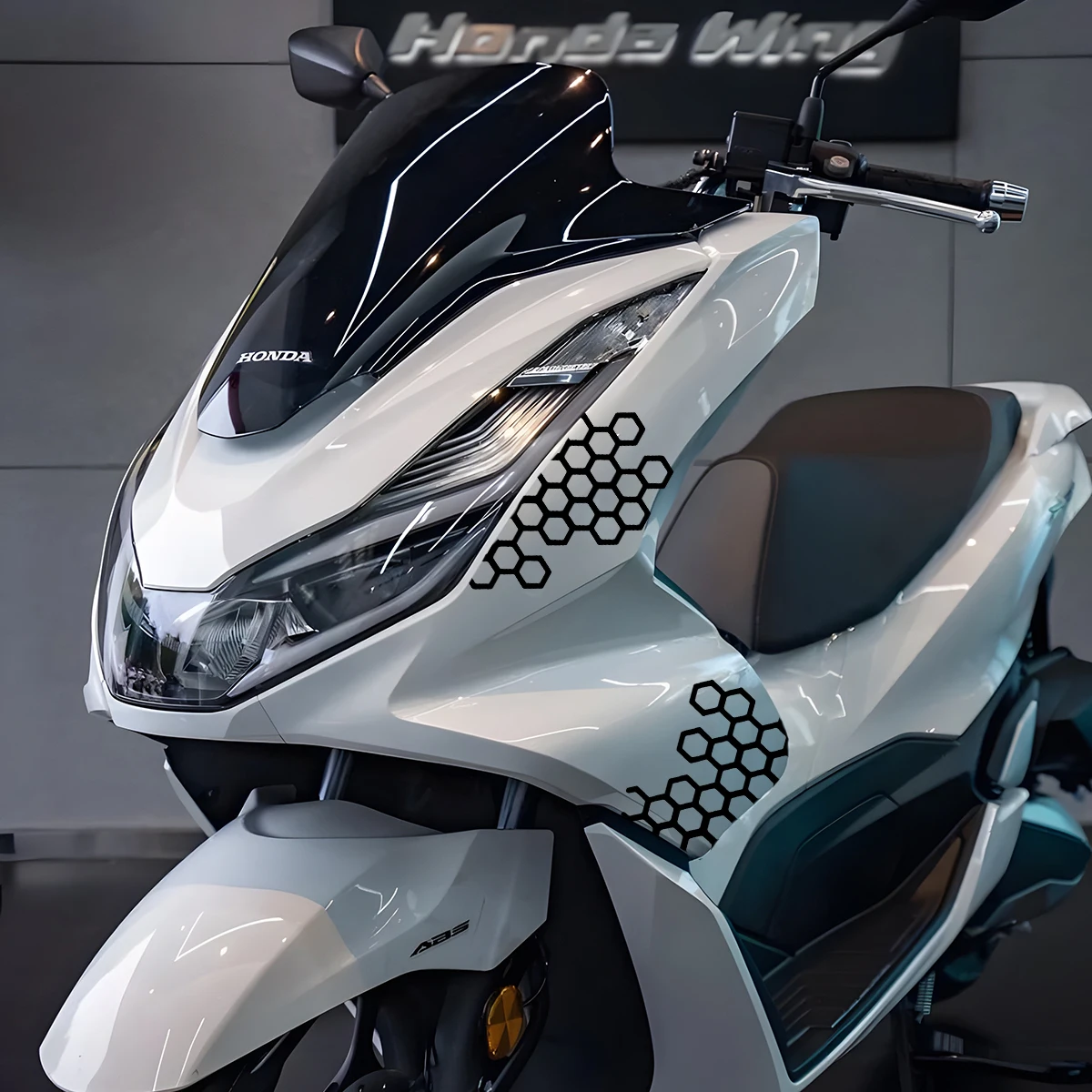 ملصقات سيارة قرص العسل للدراجات النارية الكهربائية ، ذيل رائع معدل ، ملصقات سيارة على شكل شبكة ، تصميم مفتوح ، من من من من من من x من من من من من من من العسل ، #3