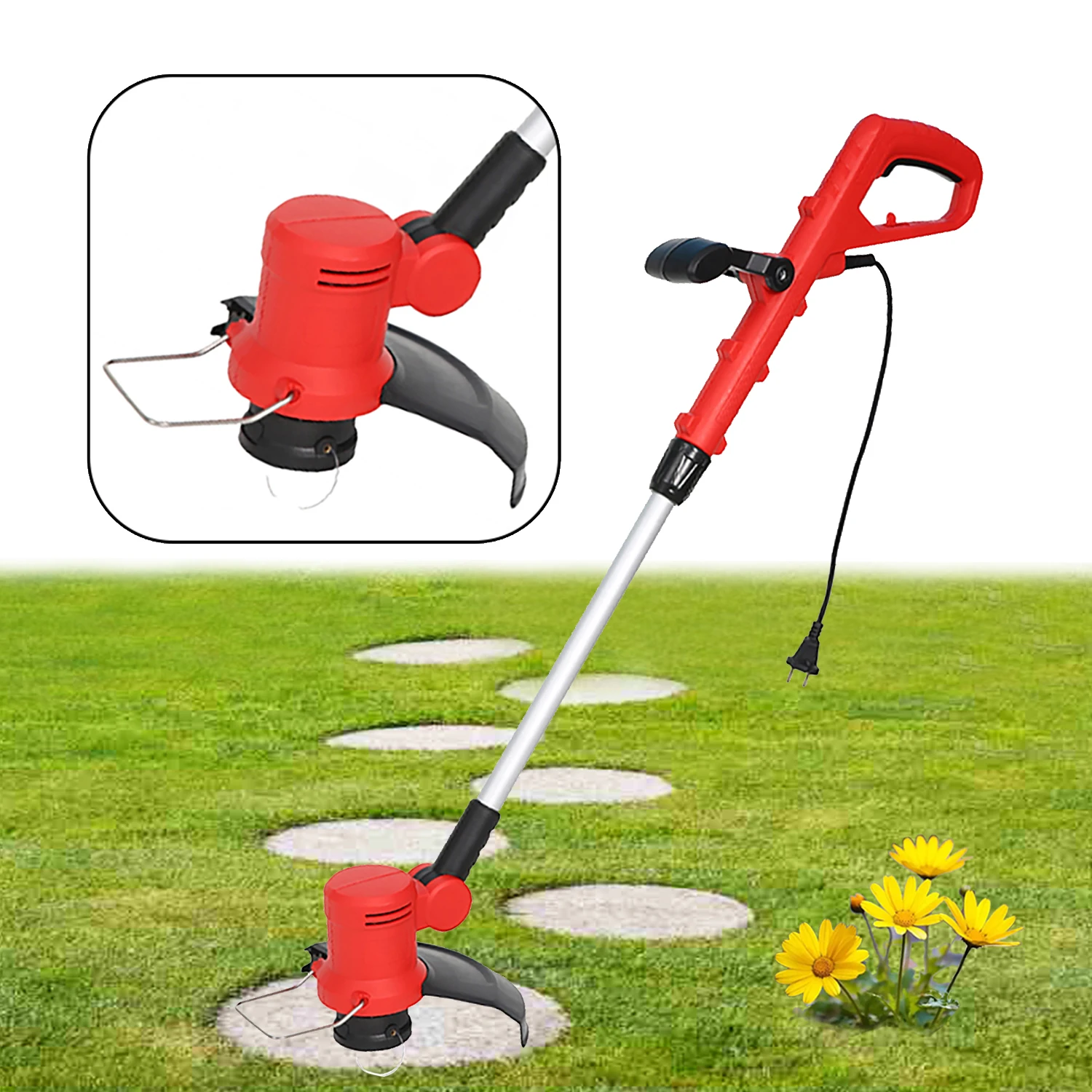 vertak-for-25cm-cutting-width-electric-grass-trimmer-380w-with-flower-guard-diy-oem-customizable-zhejiang-origin