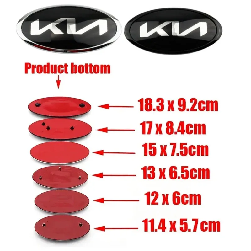 Car Front Hood Trunk Emblem Steering Wheel Logo Sticker for KIA Sportage K3 K5 K9 Rio Forte Optima Sorento Ceed Niro Sedona Soul - view 3