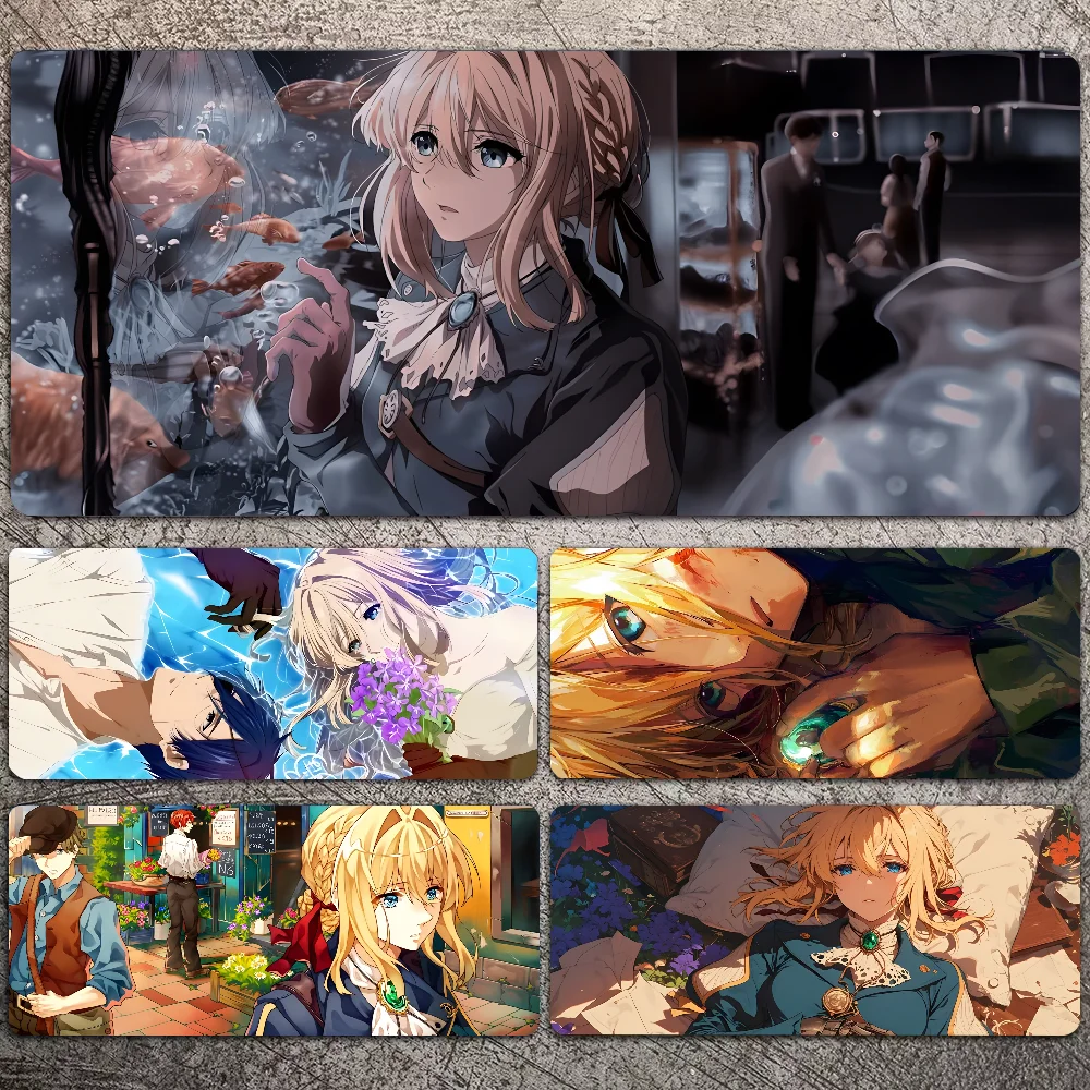 V-Violet E-Evergarden Mousepad Mouse Pad Laptop Gaming Accessories Mousepad Large Desk Mat Computer Gamer Keyboard Rug Carpet