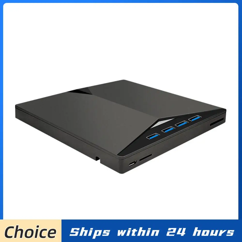 

Многофункциональный внешний USB 3.0 Type-C привод 7-в-1: CD/DVD-рекордер без драйверов, чтение/запись CD/DVD, 4-портовый хаб, кардридер SD/TF, совместимость с различными системами