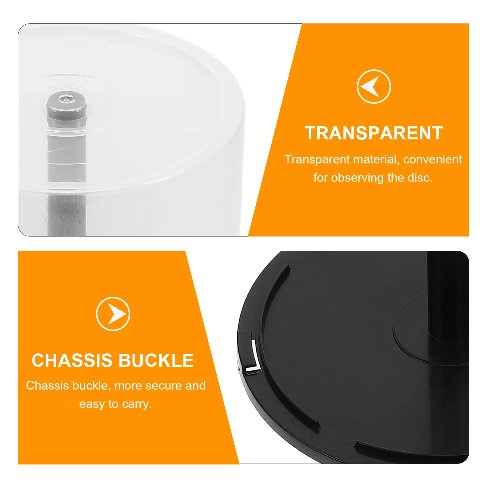 2 PCS CD Storage Bin Empty Bucket Units Dvd Case Video Plastic Container Holder