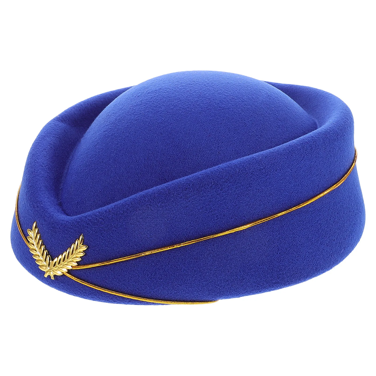 

Stewardess Hat Faux Wool Air Hostess Cap Cosplay Costume Accessory Women Flight Attendant Uniform Party Beret Style Red