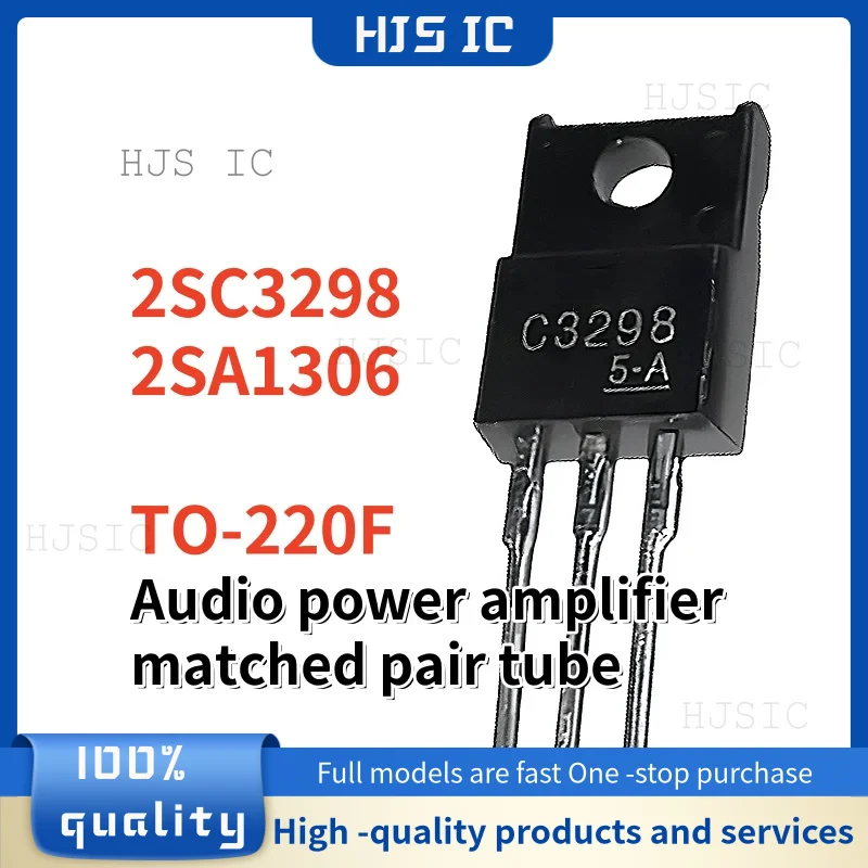 5Pairs/10PCS 100% NEW 2SA1306 2SC3298 A1306 C3298 TO-220F PNP/NPN Audio power amplifier matched pair tube