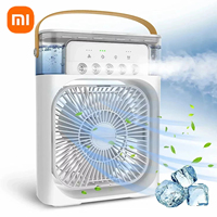 Xiaomi Portable Humidifier Fan Air Conditioners USB Electric Fan LED Night Light Water Mist Fun 3 In 1 Air Cooler Humidifie Home