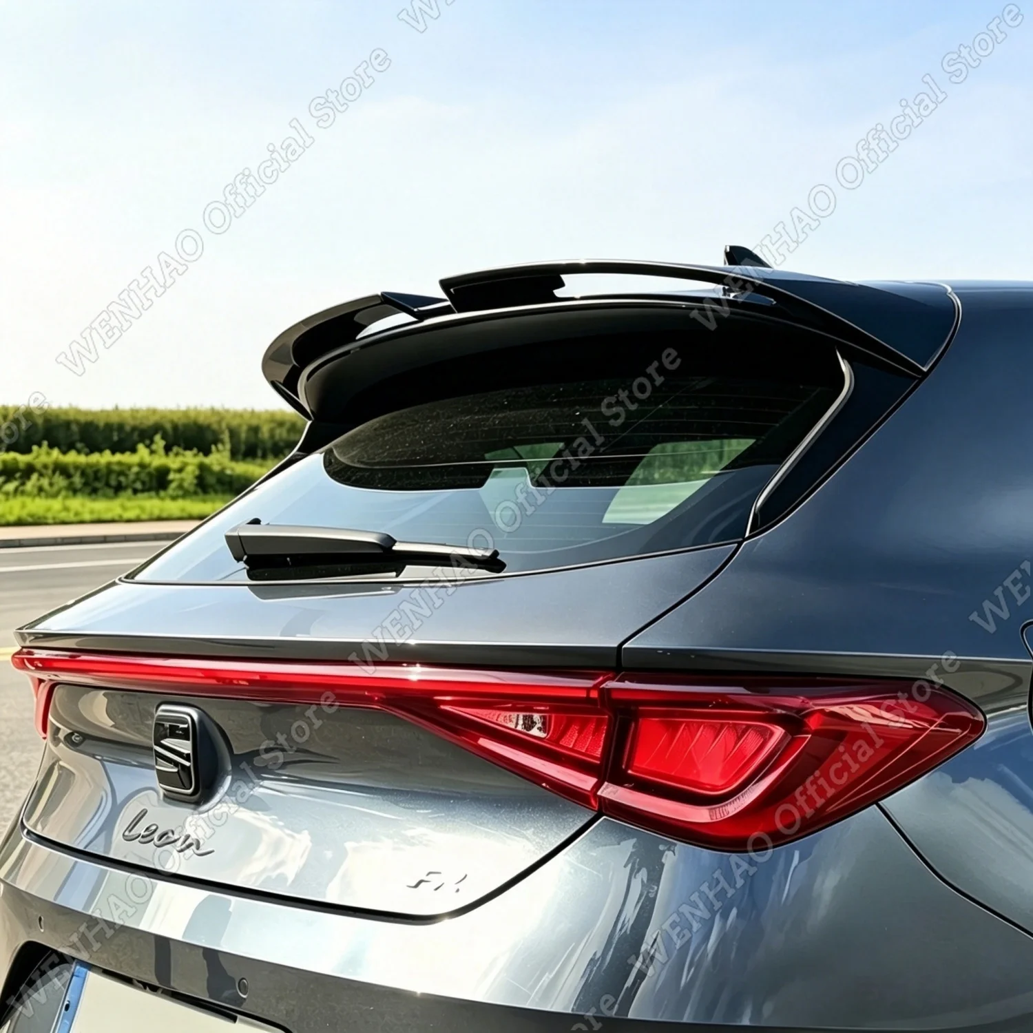 Спойлер на крышу автомобиля Oettinger Style, глянцевый черный, для Seat Leon FR MK4/Cupra Leon MK1 2020-2026, тюнинг-спойлер, обвес