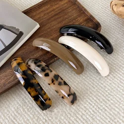 New Retro Leopard Hairpins Spring Clip Colorful Acetate Hair Clips for Women Elegant Exquisite Barrettes Hair Accessories gift